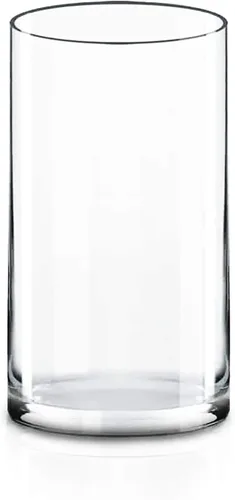 Vista 10 de CYS EXCEL Jarrón de vidrio transparente cilíndrico (H:8" D:6") Múltiples opciones de tamaño de jarrones de vidrio para flores como centros de mesa