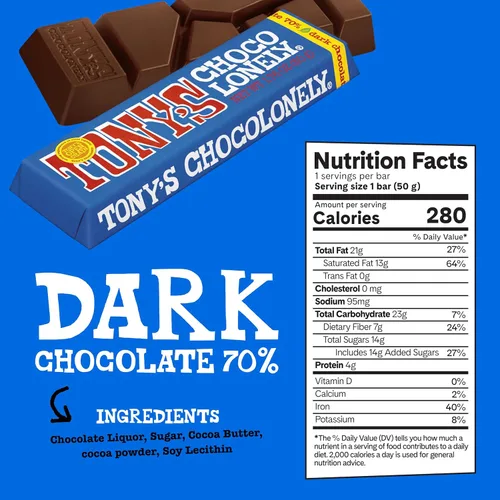 Vista 9 de Tony’s Chocolonely - Paquete de variedad de barras de chocolate arcoíris, chocolate belga oscuro y con leche con sal marina, caramelo, almendra