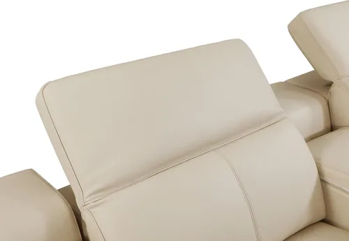 Vista 541 de BlackJack Furniture Venice - Sofá modular de cuero italiano de grano superior de 5 piezas con 3 reclinables eléctricos, reposacabezas ajustable