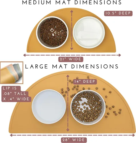 Vista 2 de Should We Go? Tapete de silicona impermeable para comida de mascotas, antideslizante, a prueba de derrames, tapetes de alimentación para pisos