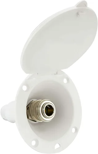 Vista 6 de RecPro RV Conector de conexión de puerto de espray exterior Manguera opcional con espray o conector rápido Puerto de regadera exterior para RV.