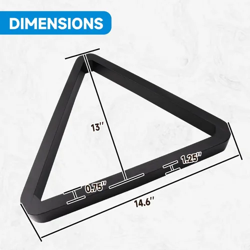 Vista 5 de GSE Deluxe Solid Wood 8-Ball Triangle / 9-Ball Diamond Pool Ball Racks Negro