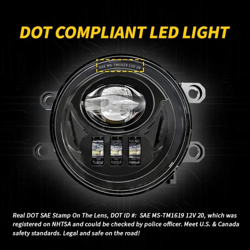 Vista 2 de Z-OFFROAD - Nuevo conjunto de luces anti-neblina LED de remplazo para parachoques de Tacoma 2016-2022, Camry 2009-2013, Corolla, 4Runner 2014-2022