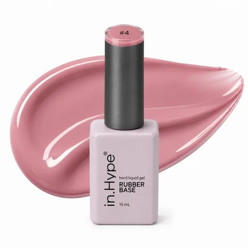 Vista 8 de IN.HYPE Capa base de goma elástica. UV/LED curable. Recubrimiento corrector con adhesión mejorada. Remuévese con inmersión (Almendra)