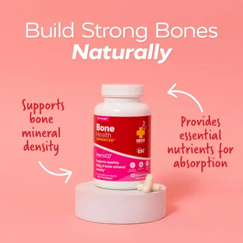 Vista 3 de Redd Remedies, Bone Health Advanced, vitamina D3 y calcio para un fuerte apoyo óseo, 120 cápsulas vegetarianas