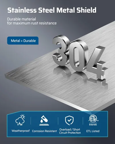 Vista 5 de DEWENWILS Transformador de Paisaje de Bajo Voltaje de 150W con Sensor de Fotocélula, 120V AC a 12V/15V AC, Transformador de Bajo Voltaje para Luces