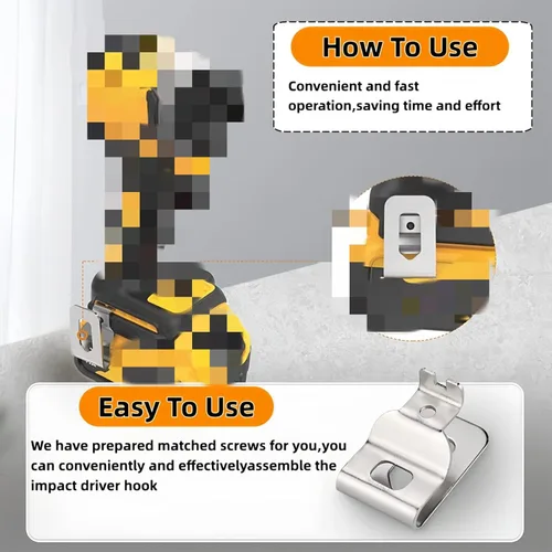 Vista 4 de 2 clips de cinturón para Dewalt, clip de repuesto de acero inoxidable 304 premium, con tornillos, para Dewalt DCD7771 compatible con herramientas