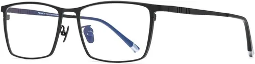 Vista 5 de Marco de gafas de titanio para hombres, gafas cuadradas lentes ópticas completas F85641