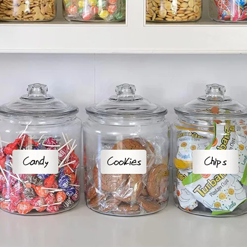 Vista 6 de ESSENTIAL 4 rollos de etiquetas de alimentos solubles de 1 x 2 pulgadas en blanco para rotación de alimentos, rollo de 500 (4 rollos -2000 etiquetas)