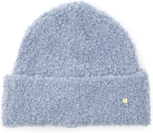 Vista 2 de UNDERCONTROL Gold Circle Label Unisex Otoño Invierno Boucle Lana Mixta Cálido Puños Rollup Beanie Corea Knit Skull Ski Sombrero