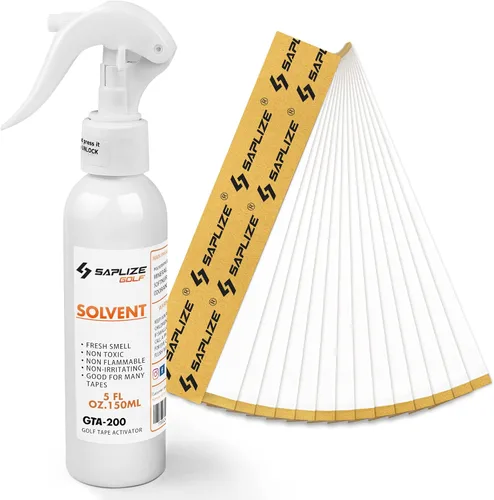 SAPLIZE Kit de agarre de golf tres opciones con tiras de cinta de agarre, disolvente, hoja de gancho y abrazadera de tornillo de banco de goma, la