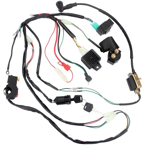 Vista 2 de Arnés de cableado de motor de arranque eléctrico Bobina CDI Solenoide Relé para ATV de 50cc 70cc 110cc 125cc de 4 tiempos Pit Quad Moto de tierra