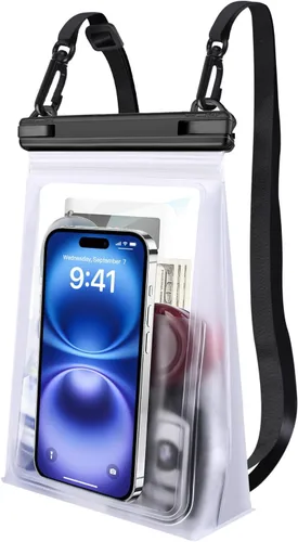 Vista 15 de Bolsa impermeable flotante para teléfono, [espacio expandible] IPX8 Bolsa seca impermeable para iPhone 16 15 14 13 Pro Max Samsung S25 S24 S23