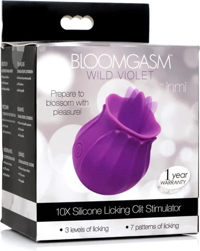 Vista 8 de Bloomgasm Wild Violet 10X - Estimulador de silicona para lamer clítoris