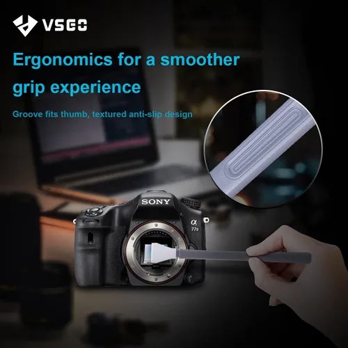 Vista 6 de VSGO Kit de limpieza de sensor de cámara APS-C, hisopos de limpieza de sensores, compatible con cámaras digitales DSLR y SLR (V-S02-12)