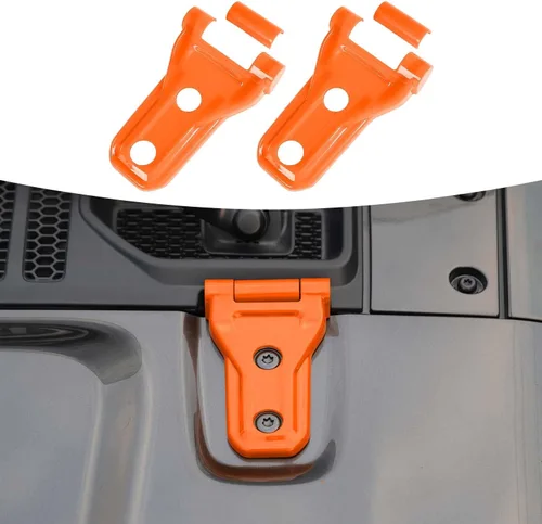 Vista 9 de RT-TCZ Kit de decoración exterior para bisagra de capó para Jeep Wrangler JL JLU y Gladiator JT 2018-2023, azul