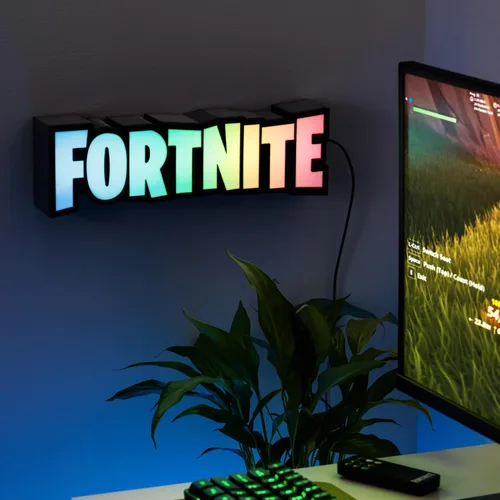 Vista 4 de Paladone Fortnite RGB Logo Light con mando a distancia - Con licencia