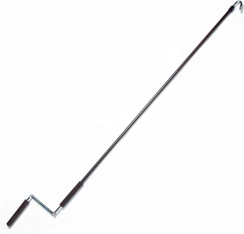 Vista 2 de UD - Repuesto universal para instalación de parasol en exteriores e interiores, accesorios para persianas enrollables (marrón, manivela)