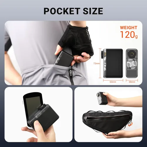 Vista 4 de COOSPO Tiny X1 Mini bomba eléctrica para bicicleta con calibre, inflador de neumáticos de bicicleta portátil de 120 PSI, parada automática, inflado