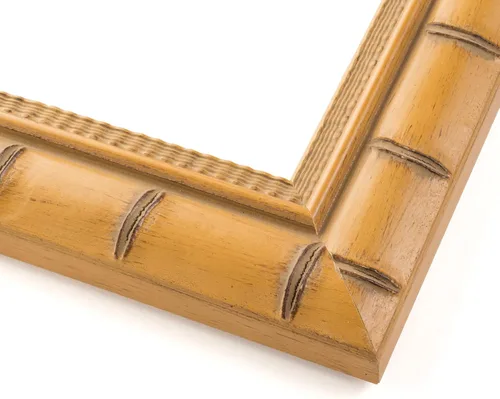 Vista 3 de Marco de 5 x 6 pulgadas, marco de madera real de bambú marrón natural, ancho de 1.5 pulgadas, profundidad del marco interior de 0.5 pulgadas, marco