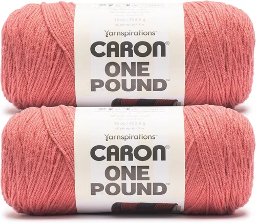 Vista 35 de Caron Hilo Aqua de una libra, paquete de 2 unidades de 16 onzas, acrílico, 4 medianos (peinado), 812 yardas, tejido/ganchillo