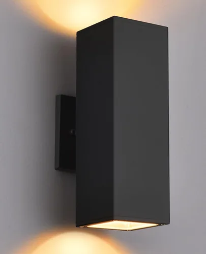 Luces de pared al aire libre, lámpara exterior impermeable para casa, luces de porche negras de aluminio para montaje en pared al aire libre