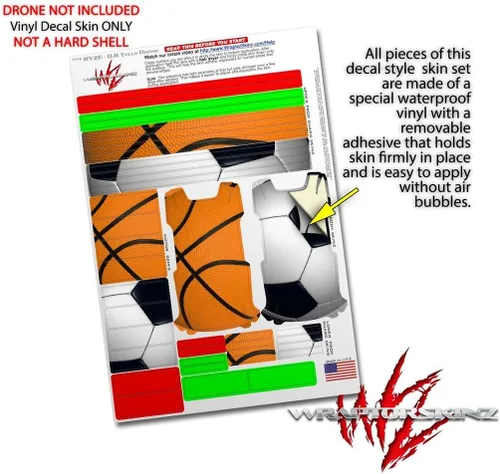 Vista 4 de Skin Wrap 2 Pack para DJI Ryze Tello Drone baloncesto Drone No Incluidas