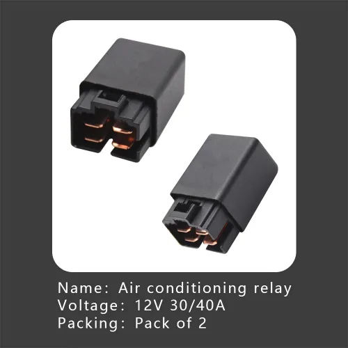 Vista 6 de 2 relés de automóvil, 4 pines 40/30 amperios, 12 V CC, impermeable, control de aire acondicionado, ventilador de radiador de A/C para automóvil