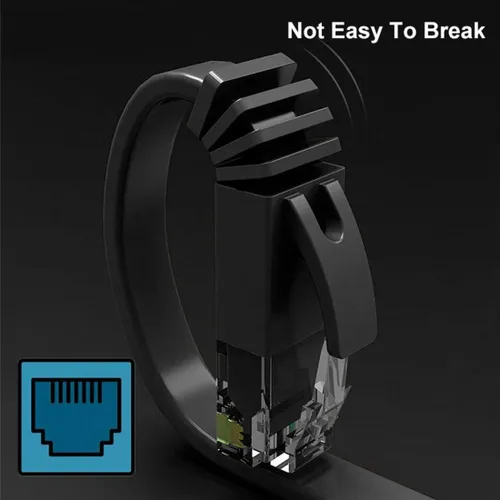 Vista 3 de chenyang Cable de red Ethernet UTP plano ultra delgado Cat6 RJ45 Cable de conexión de par trenzado para enrutador portátil 0.2M