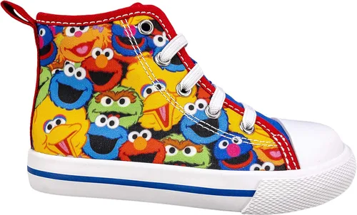 Vista 2 de Zapatos de Elmo de Barrio Sésamo, Hi Top Sneaker con Encaje