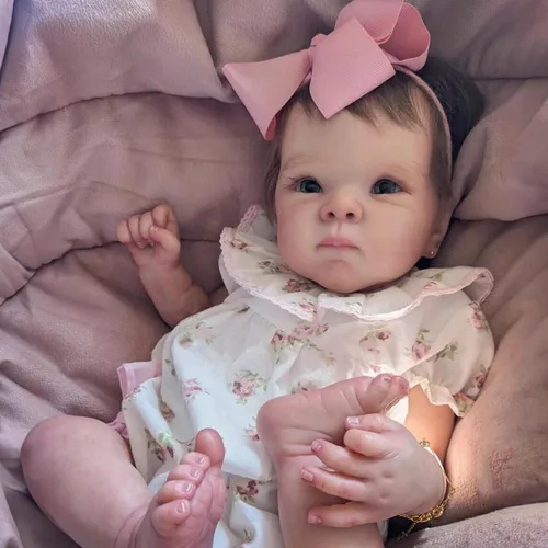 Vista 4 de FASMAS Muñecas Reborn de bebé - Muñeca de bebé realista y de aspecto natural de 20 pulgadas, muñeca bebé de la vida real recién nacida, niña