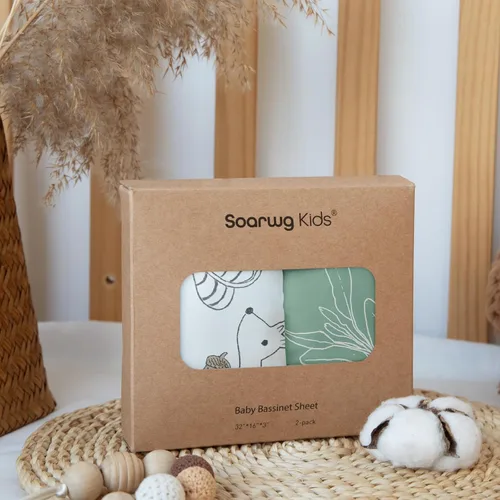 Vista 7 de Sábanas de moisés para bebé niño y niña, sábana de moisés neutra, apta para colchón rectangular, redondo, ovalado, reloj de arena, flexible