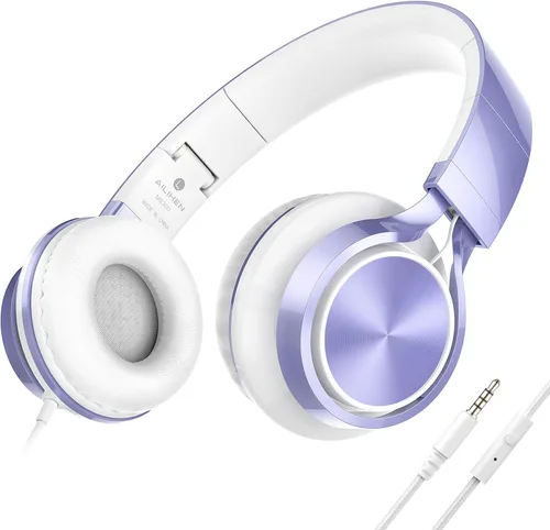 Vista 9 de AILIHEN Auriculares para Niños para la Escuela para Chicos, Auriculares con Micrófono para Chromebook Laptop Computadora Smartphone, Auriculares Azul