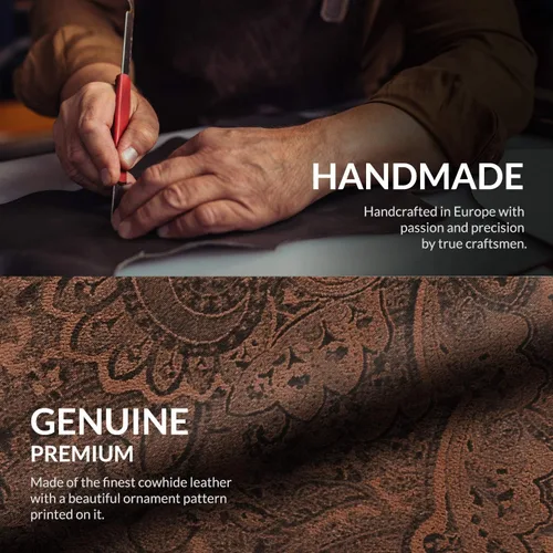 Vista 6 de SURAZO Funda de piel tipo cartera para Apple 14 – RFID 3 ranuras para tarjetas y bolsillo para efectivo – Cierre magnético seguro y función