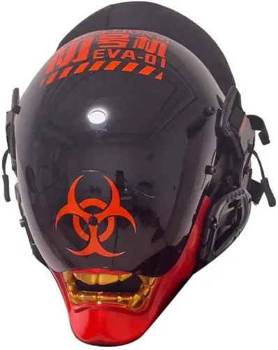 Máscara de casco punk para futuros accesorios de cosplay para hombres, mujeres, niños, parrillas, Halloween, Navidad, fiesta, tipo 8