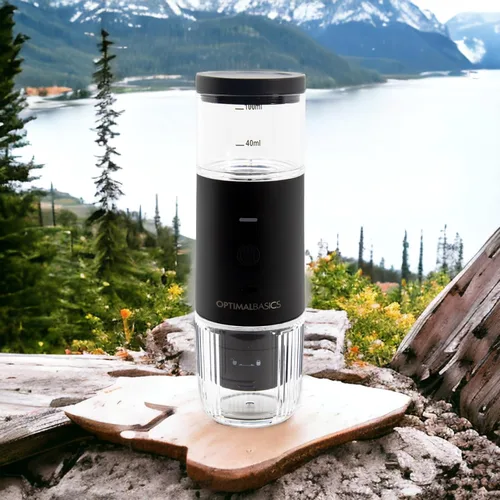 Vista 9 de Mini cafetera portátil de café expreso recargable por USB para espresso en polvo o cápsula