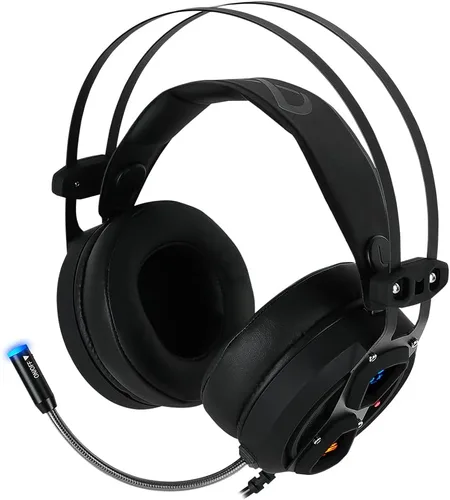 Vista 4 de NOX ANC Auriculares para juegos con control de cancelación activa de ruido, estéreo envolvente de 7.1 canales, cómodos auriculares de cuero