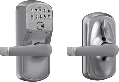 Vista 20 de SCHLAGE FE595 CAM 716 ACC Camelot Entrada de teclado con Flex-Lock y palancas Accent, bronce envejecido