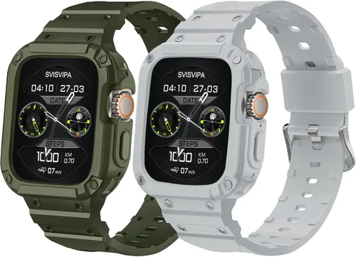 Vista 12 de [Paquete de 2] Correa con estuche compatible para Apple Watch de 41 mm, 40 mm, 38 mm, iWatch Series 9 8 7 SE 6 5 4 3 2 1, correa deportiva