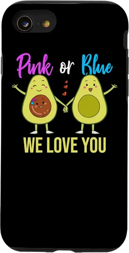 Vista 18 de Pink Or Blue Parents Gender Reveal Baby Shower Party Avocado Case for iPhone 17