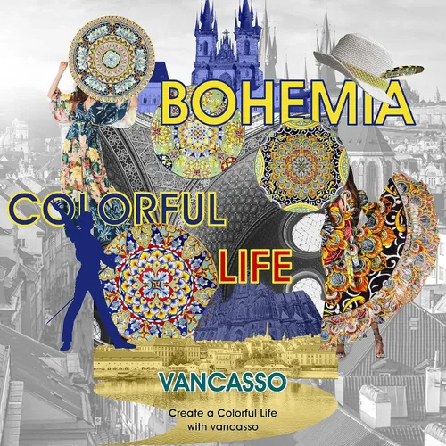 Vista 5 de vancasso Juego de 6 Platos de Ensalada de 8.5 Pulgadas de Cerámica para Postre, Juego de Platos Pequeños para Cena, Aptos para Microondas, Horno