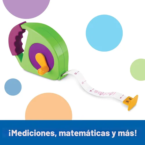 Vista 2 de Learning Resources Cinta métrica simple - Juguetes de construcción para niños, actividades preescolares, juego de simulación para niños pequeños