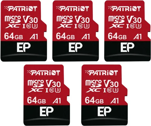 Vista 5 de Patriot Memory Tarjeta Micro SD A1 / V30 de 64 GB para teléfonos y tabletas Android, grabación de video 4K - PEF64GEP31MCX