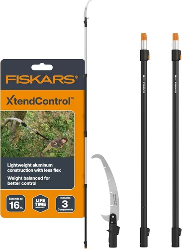 Vista 12 de Fiskars XtendControl - Podadora de árbol de 6 pies con sierra de triple molienda de 15 pulgadas x 1, poste de extensión individual de 3 a 6 pies