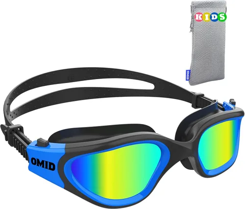 Vista 8 de OMID Kids Swim Goggles, P2mini Polarized Swimming Goggles Comfortable for Age 6-14
