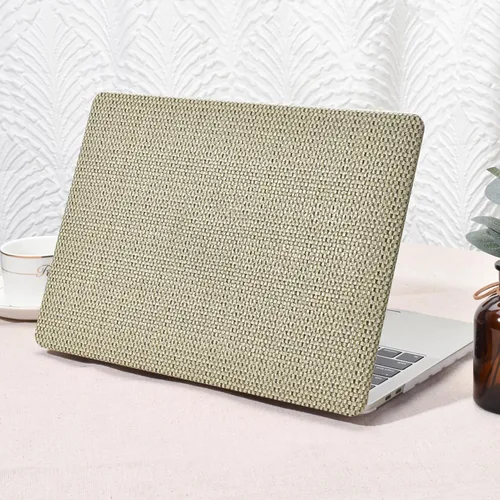 Vista 7 de Seorsok Funda compatible con MacBook Air de 13 pulgadas 2022-2018 versión A1932 A2179 M1 A2337 Touch ID, elegante funda rígida de plástico de cuero
