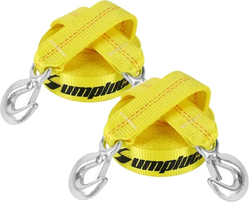 Vista 7 de Correas de remolque ATV SUV para automóvil con ganchos 15000lb Bucle 30 pies 2" x 30' 2 Pulgadas x 30 Pies. Kit de cuerda de remolque