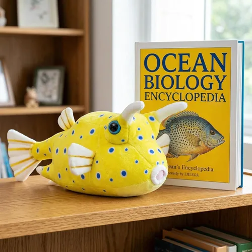 Vista 3 de Spiny Boxfish Plush Toy - Lifelike Spiny Boxfish Stuffed Animals Toys, Super Soft Sea Creatures Model Plush Toy Gift Collection for Kids
