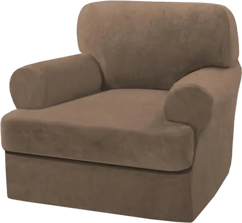 Vista 35 de H.VERSAILTEX Funda para sofá de 2 piezas, fundas para sillón con cojines en forma de T, funda para sofá de terciopelo grueso, protector de muebles