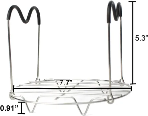 Vista 4 de Salvamanteles de vapor con asas de silicona resistentes al calor, compatible con accesorios Instant Pot de 6 y 8 cuartos de galón, soporte de acero